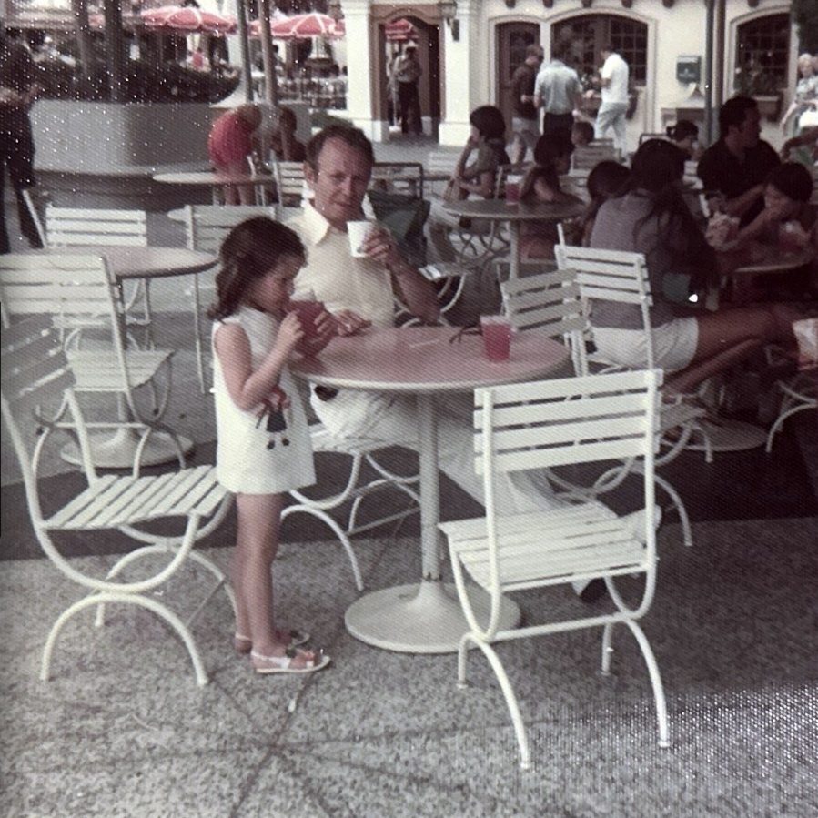 My Dad and I at Disney World, circa 1978, after our expulsion from The Haunted Mansion.